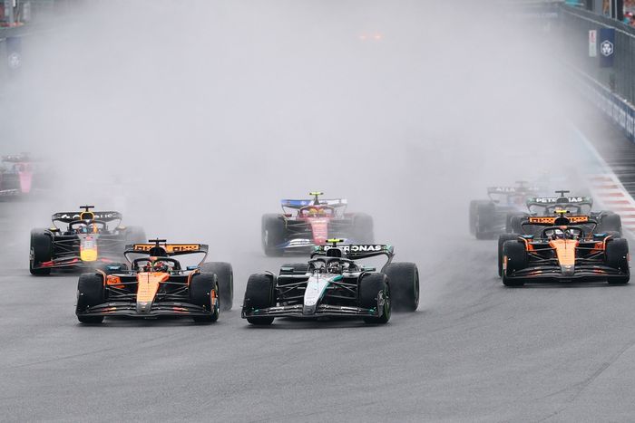 Lando Norris, McLaren, Oscar Piastri, McLaren, Andrea Kimi Antonelli, Mercedes