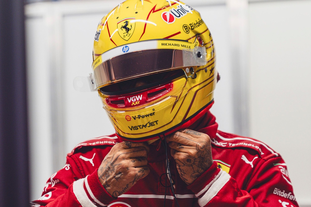 Hamilton sufre un accidente en el test de Ferrari F1 en Barcelona #F1