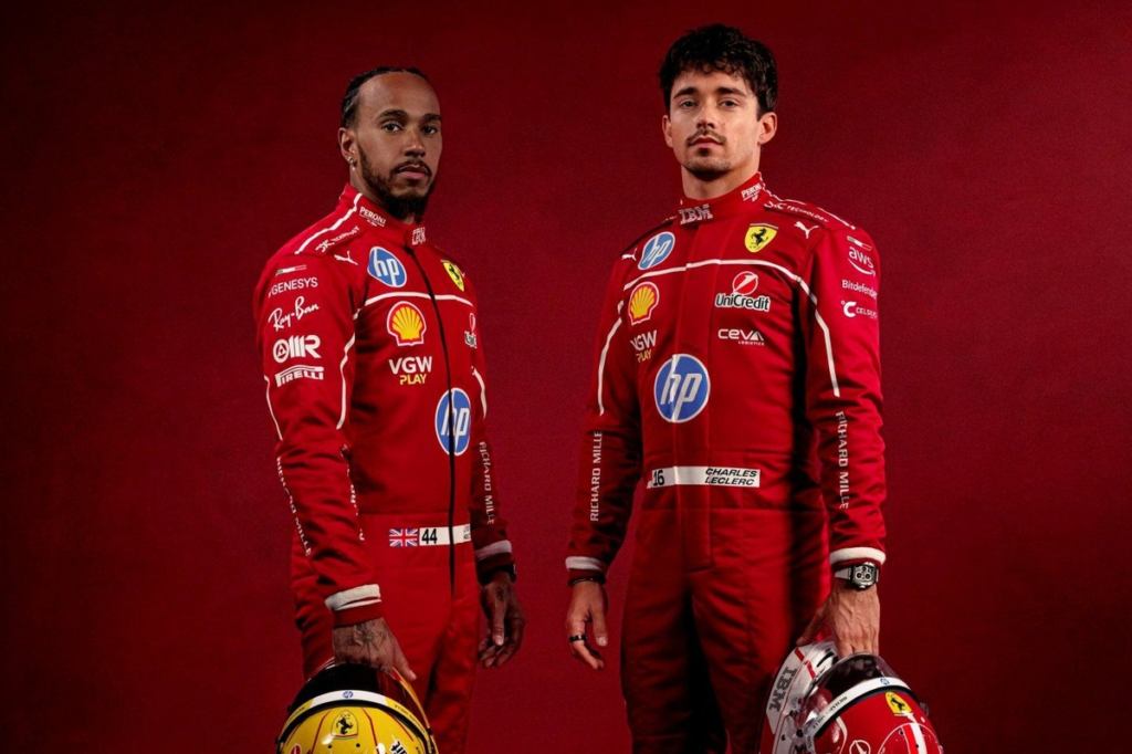 Ferrari presenta a Hamilton y Leclerc con sus monos para 2025 #F1
