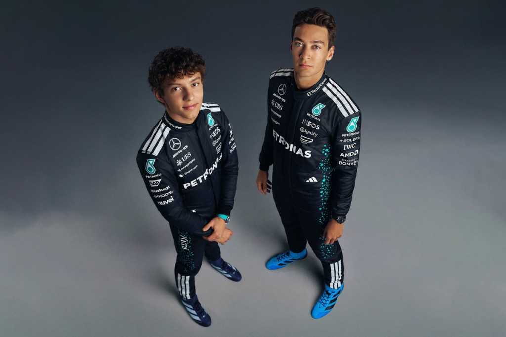 Adidas presenta la nueva ropa y los monos de Mercedes para la F1 2025 #F1