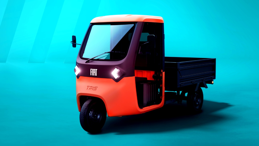 Esta pick-up eléctrica solo tiene tres ruedas y mide 3,17 metros de largo, pero puede cargar con media tonelada