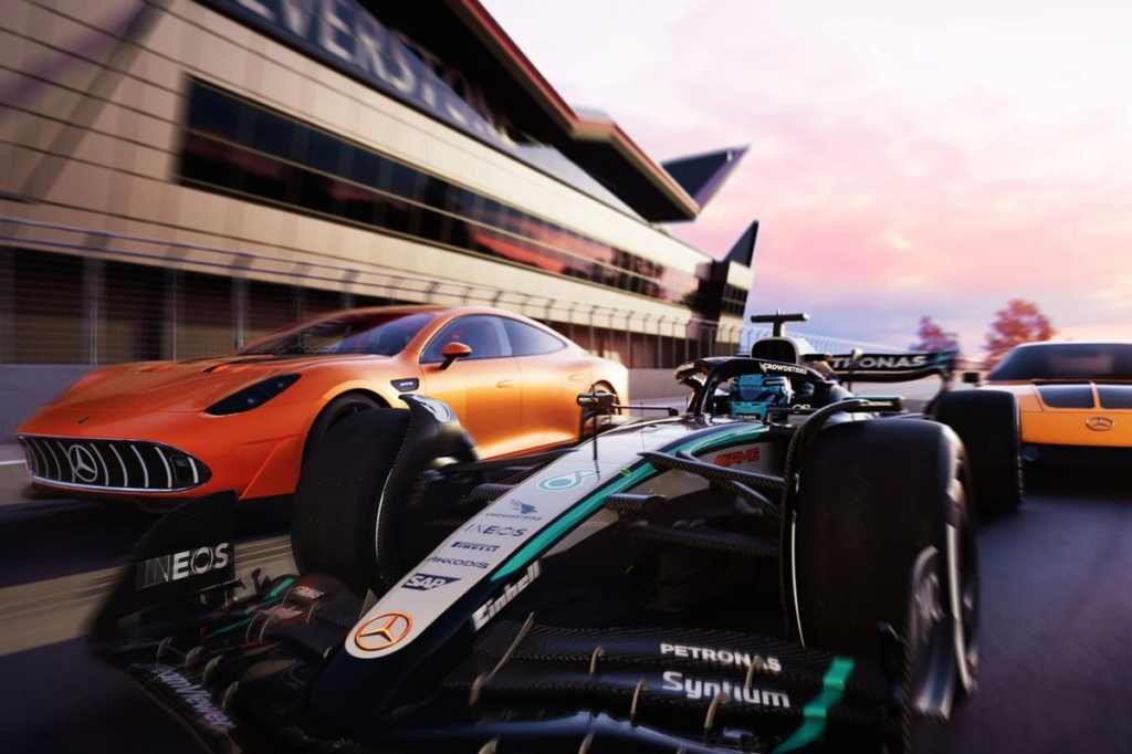 Mercedes F1 añade un toque naranja a su decoración en Silverstone #F1 #FVDigital