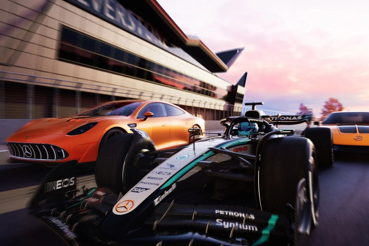 Mercedes F1 añade un toque naranja a su decoración en Silverstone #F1 #FVDigital