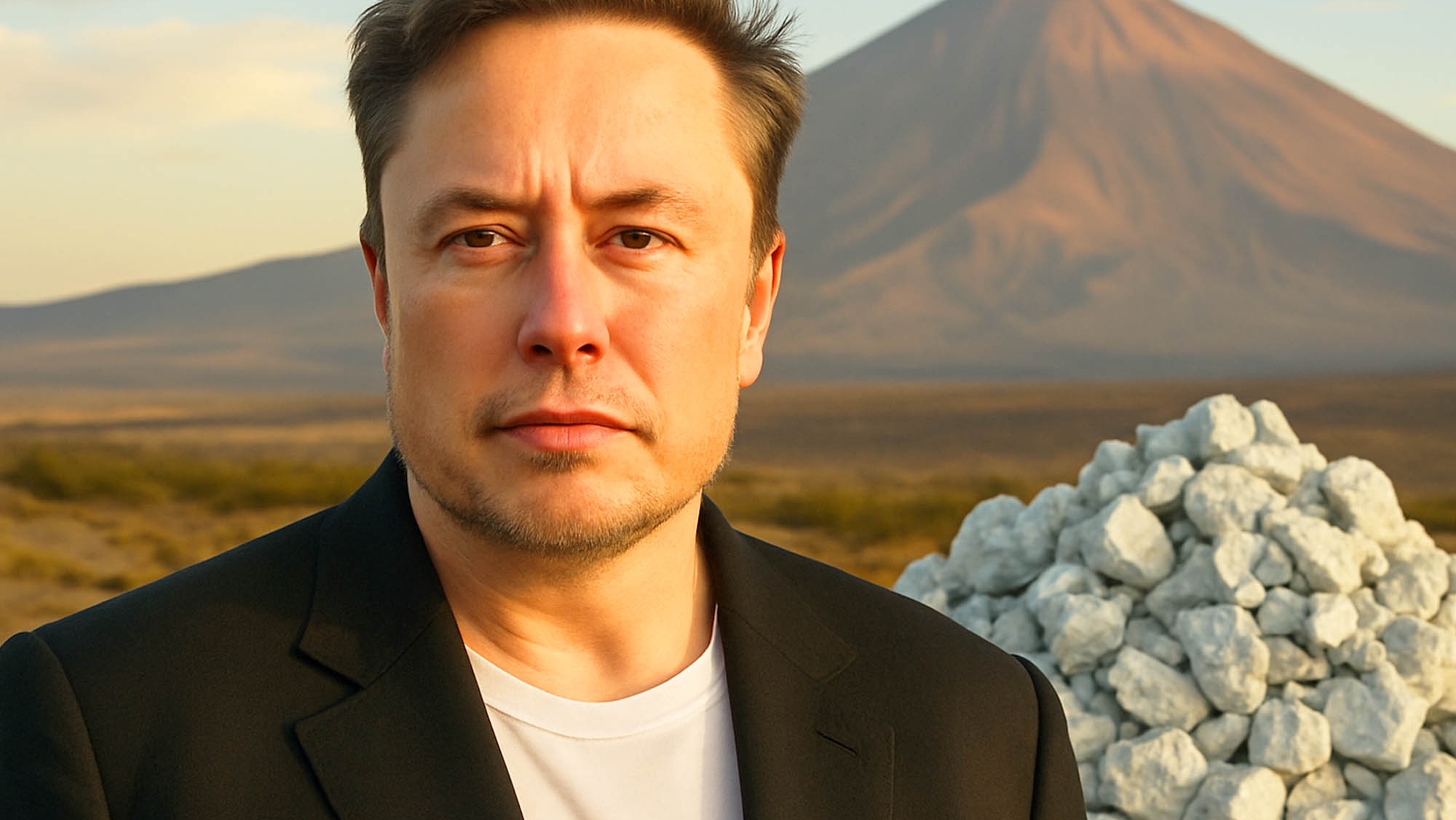 Elon Musk encuentra un volcán lleno de litio con el que fabricar baterías para 600 millones de coches eléctricos de Tesla