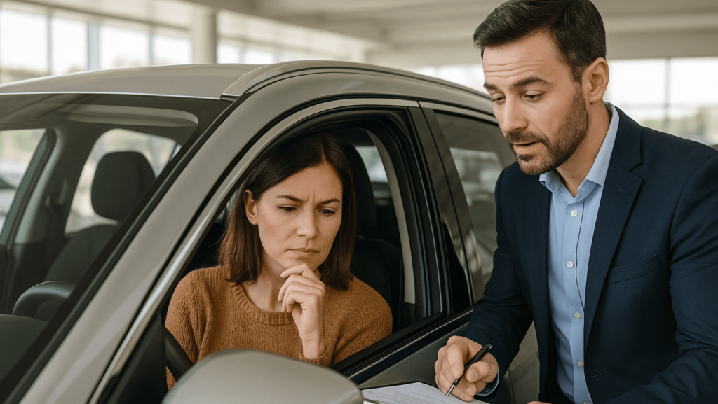 Así se sienten muchas mujeres cuando acuden a un concesionario para comprar un coche