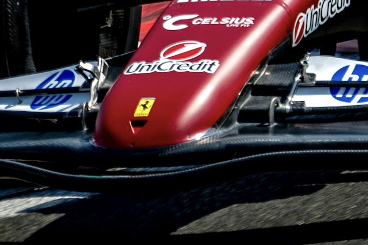 Ferrari probó el control activo del alerón delantero con vistas a 2026 #F1 #FVDigital