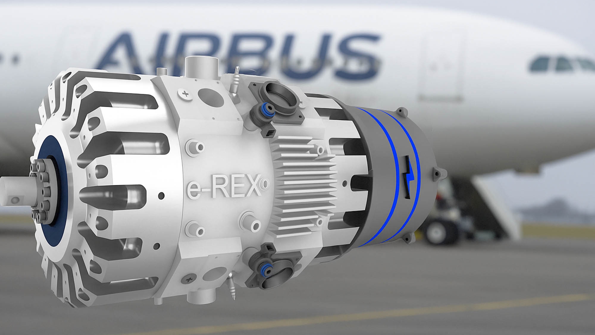 Airbus quiere utilizar para sus aviones híbridos este motor revolucionario, diseñado para coches eléctricos de autonomía extendida