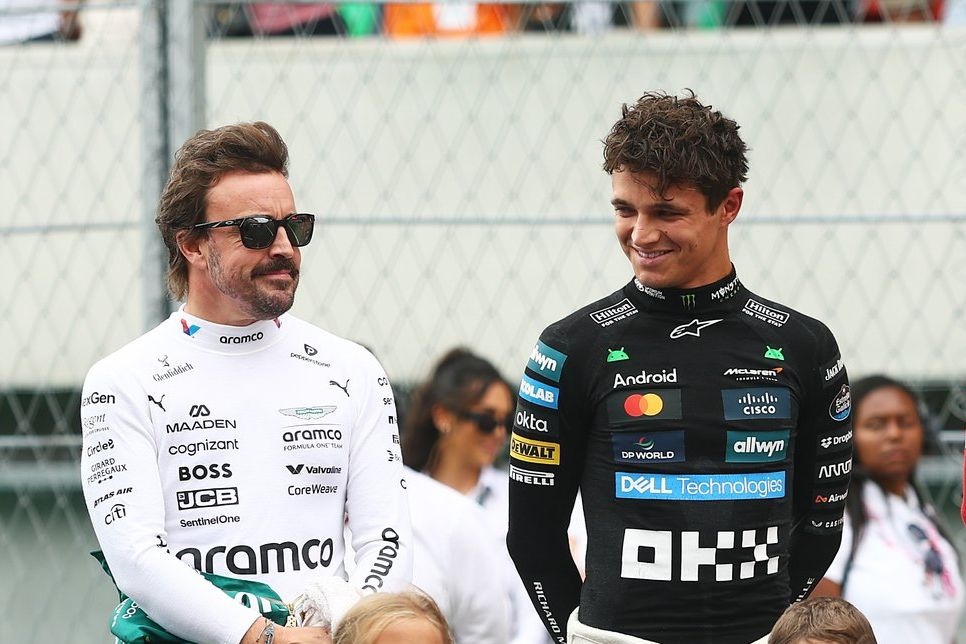 Norris aún se ve como un fan cuando lucha contra Alonso y Hamilton en la F1 #F1 #FVDigital