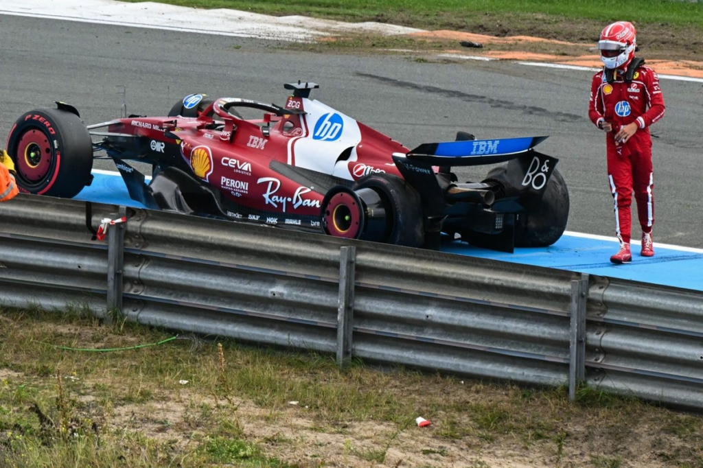 ¿La estrategia de Ferrari llevó a Leclerc al abandono por accidente? #F1 #FVDigital