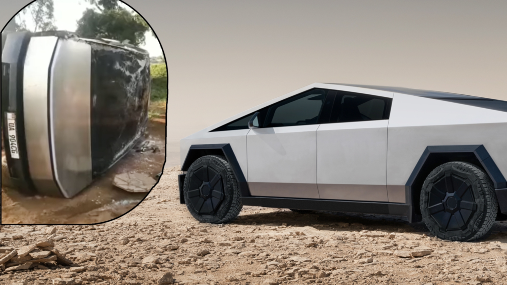 El único Tesla Cybertruck de África sufre un accidente en Uganda y enfrenta problemas de reparación