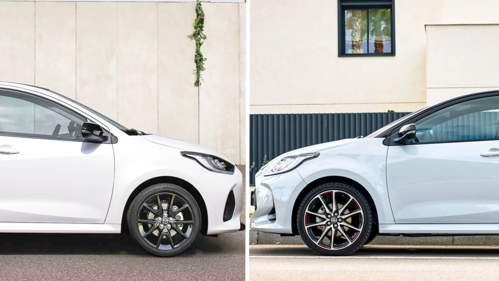 Toyota Yaris VS Mazda 2: frente a frente los dos coches híbridos urbanos que son prácticamente gemelos en el exterior