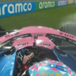 Colapinto, casi al muro con su Alpine con el test ya acabado #F1 #FVDigital