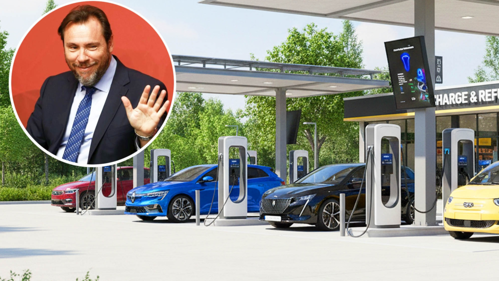 94.500.000 €: el 'pequeño gran proyecto' del ministro Óscar Puente para poner en marcha 44 estaciones de recarga ultrarrápida en gasolineras