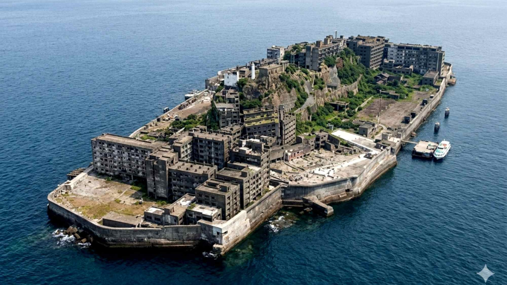 Hashima, la "Isla del Acorazado" de Japón, y su inesperada relación con Mitsubishi