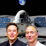 Elon Musk, CEO de Tesla y Space X, y Jeff Bezos, CEO de Amazon, dos personajes clave (y peligrosos) para pisar la Luna en 2028