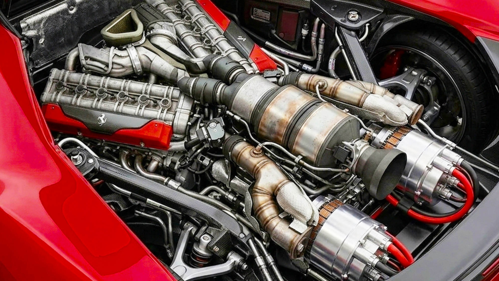 Ferrari reinventa el V12 con este innovador motor de autonomía extendida formado por dos bloques independientes de 6 cilindros cada uno