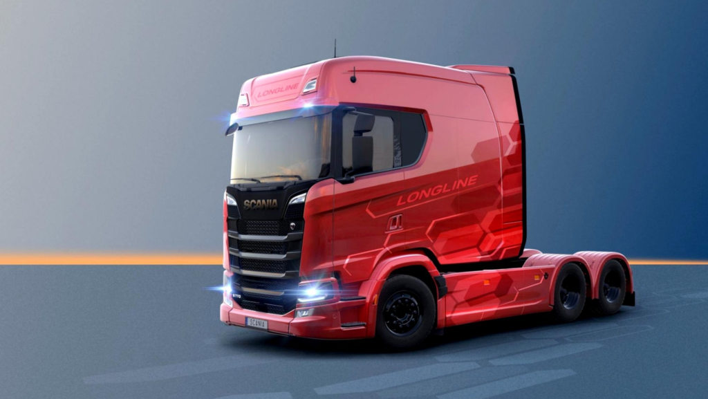 Scania utiliza camiones eléctricos para transportar su nueva cabina premium LongLine XXL, más espaciosa y diseñadas para reducir la fatiga del conductor
