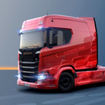 Scania utiliza camiones eléctricos para transportar su nueva cabina premium LongLine XXL, más espaciosa y diseñadas para reducir la fatiga del conductor