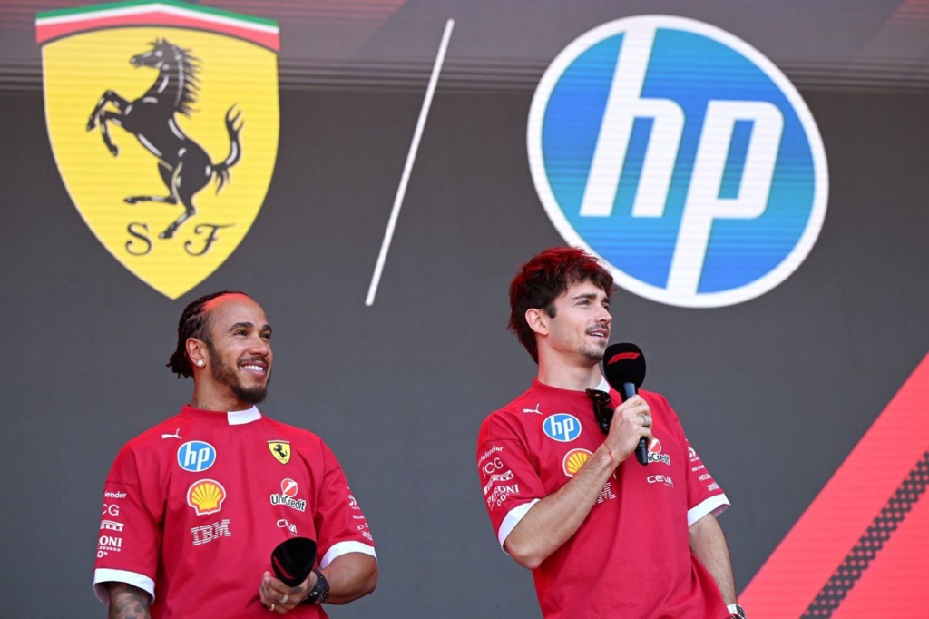 La viral reacción de Leclerc y Hamilton al probar el Ferrari Luce 100% eléctrico #F1 #FVDigital