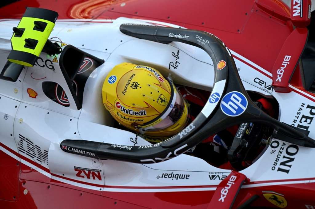 Hamilton ve posibilidades de subir al podio y señala a Ferrari por sus alerones #F1 #FVDigital