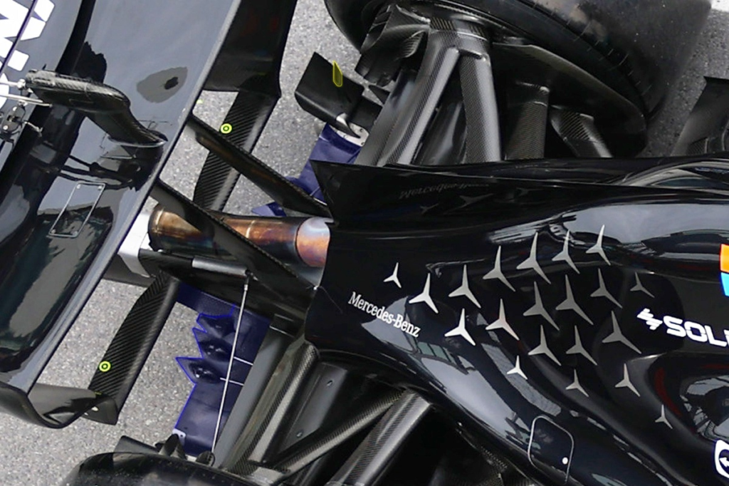 Mercedes toma un camino distinto al resto de la parrilla: así es su nuevo difusor dentado #F1 #FVDigital