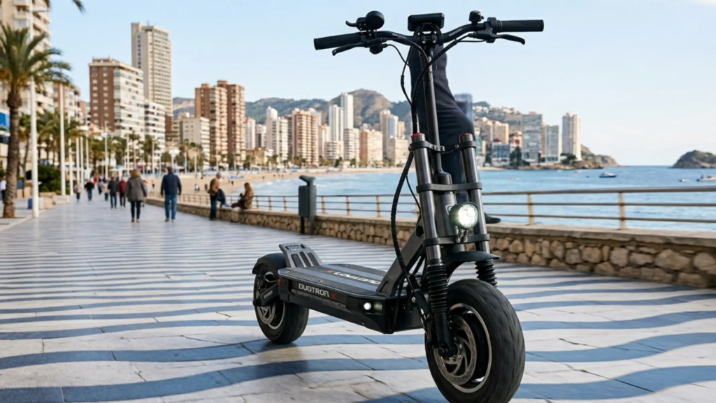 ¿Patinete eléctrico o Fórmula 1? La sorprendente fuga de un conductor en Benidorm