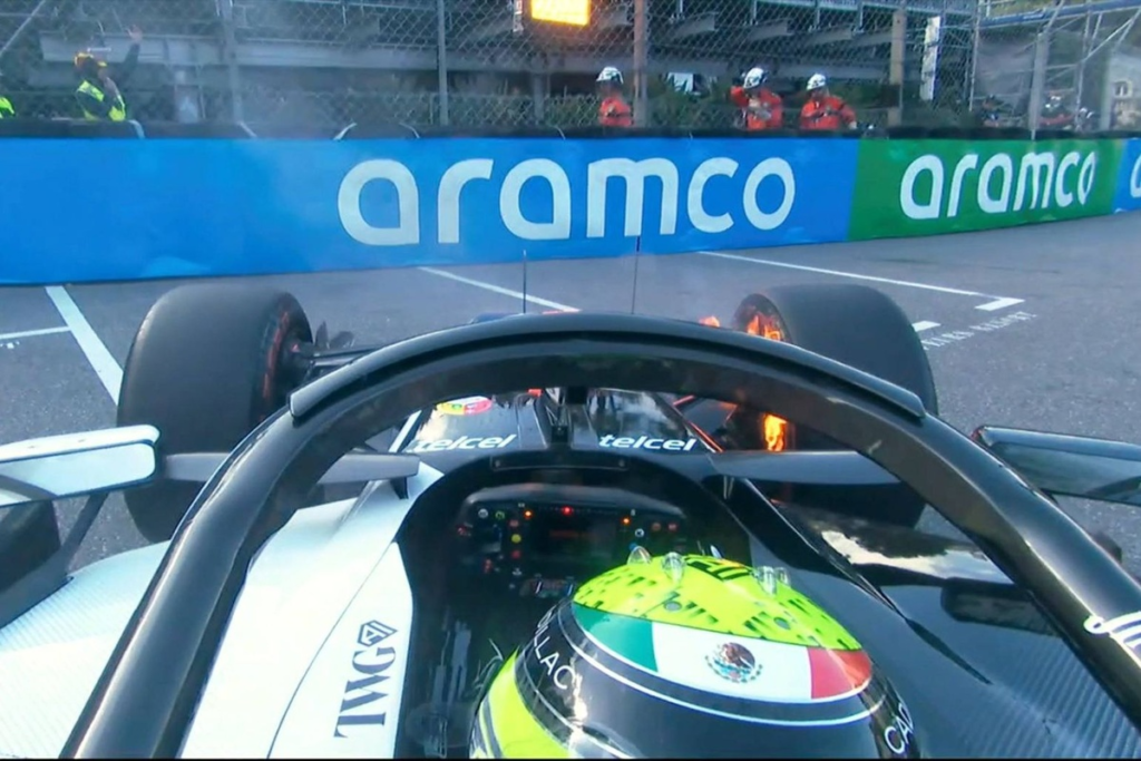 Pérez revela la causa del incendio de su Cadillac y sueña con la Q2 en Mónaco #F1 #FVDigital