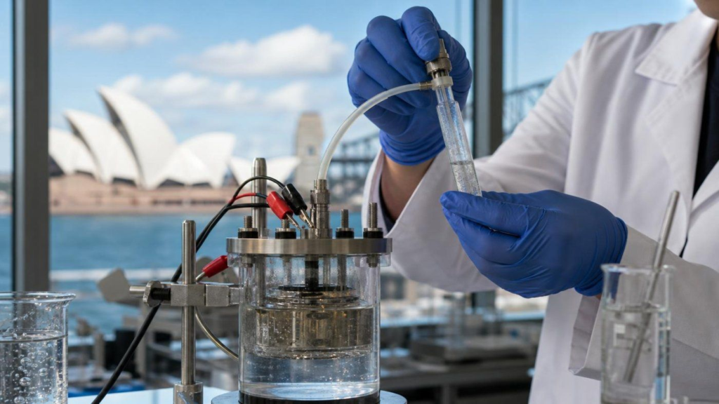 Hidrógeno verde sin agua purificada: Con agua de mar y luz solar, Sídney prueba una alternativa que alcanza un 12,9% de eficiencia