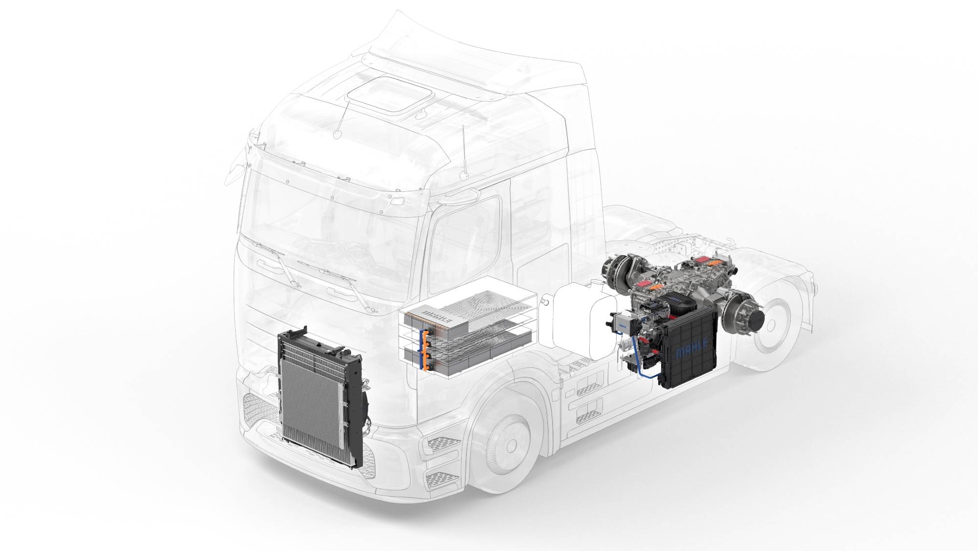 800 km de autonomía y 600 kg menos de peso: el truco de MAHLE para los camiones eléctricos
